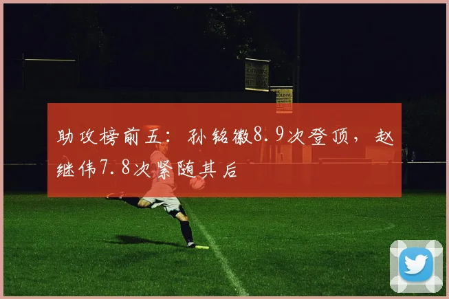 助攻榜前五：孙铭徽8.9次登顶，赵继伟7.8次紧随其后